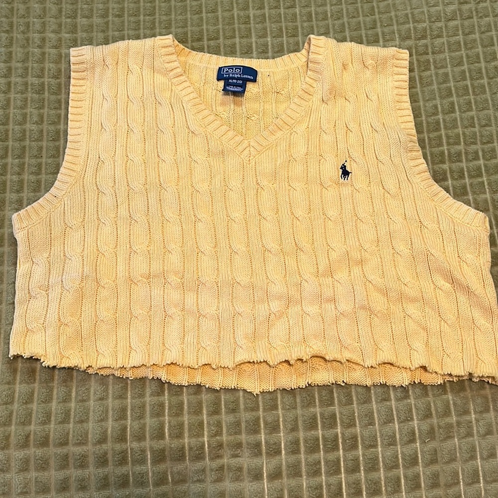 Size XL- but fits S/M/L- Polo Ralph Lauren- Bright yellow